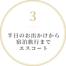半日のお出かけから宿泊旅行までエスコート